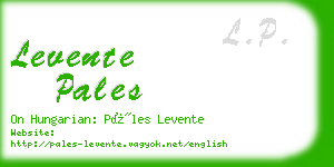 levente pales business card